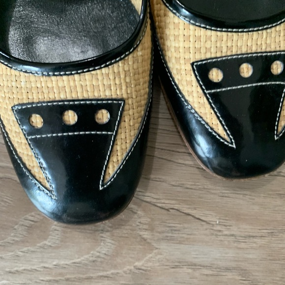 Prada Cap Toe Raffia Heel - Picture 2 of 8